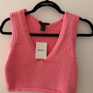 Forever 21 Bright Pink Knit Tank